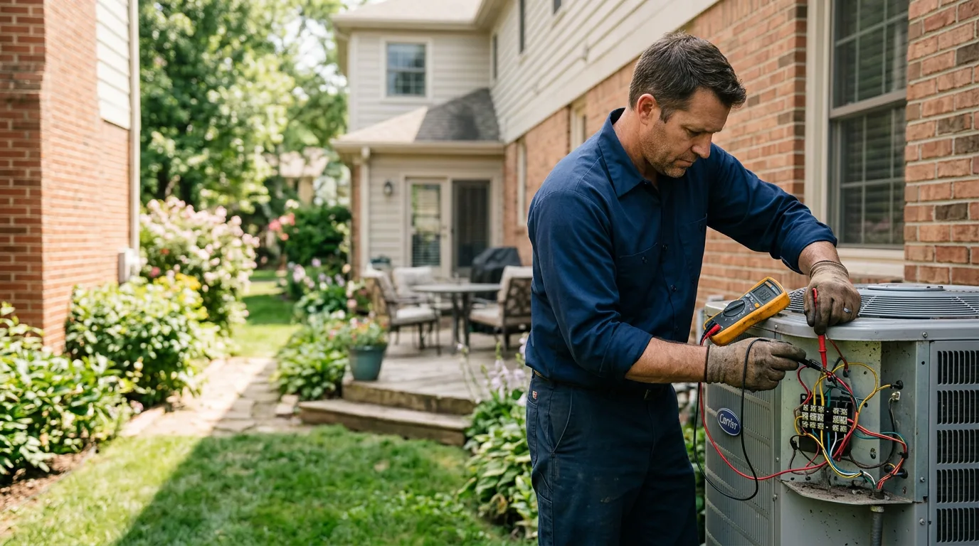 HVAC technician working near Wickliffe, OH